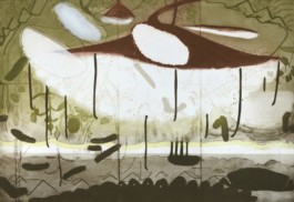 ‘Chalk Marks on Water’, ed 15 collagraph, block-print and hand colour image size: 76 x 106cm KatherineJonesRA